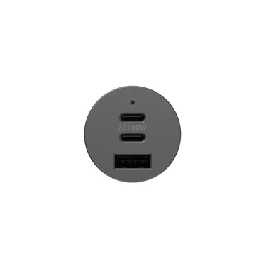 OtterBox Premium Pro Fast Charge 3 Port Car Charger 72W USB-C & USB-A 12W-Black
